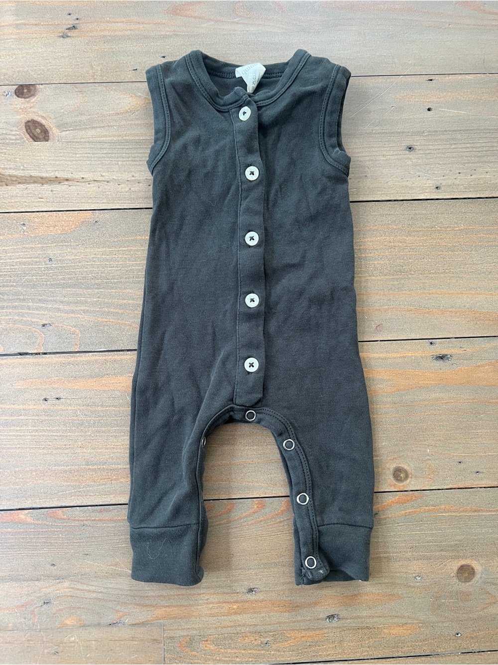 Kate Quinn Organic Cotton Sleeveless Baby Romper - 0-3 Months